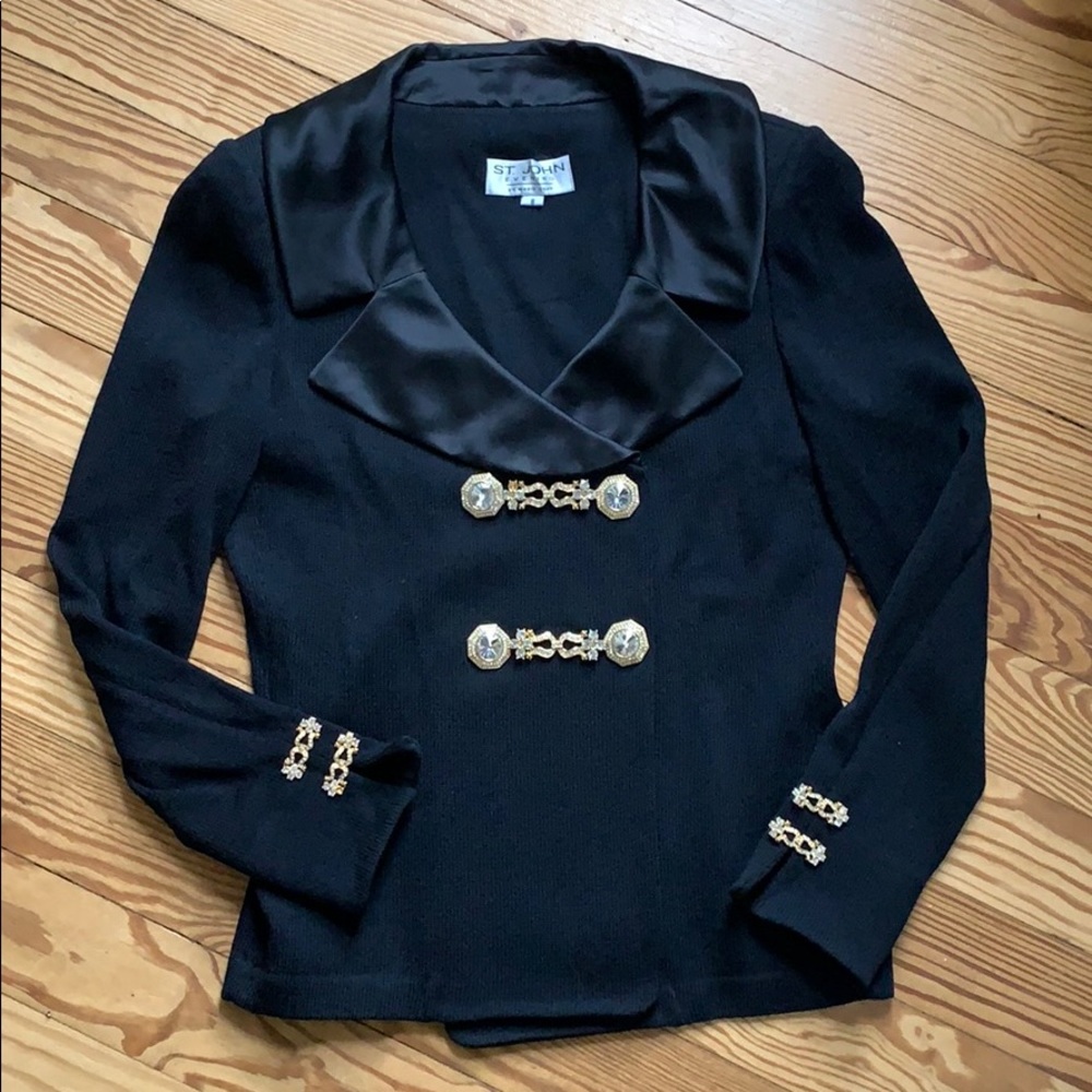 St John Evening blazer - size 8 - black knit